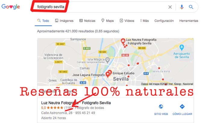 Reseñas 100% naturales en Google Maps