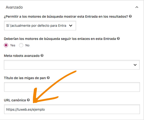 Consultoría Seo Sevilla · Ejemplo Rel Canonical