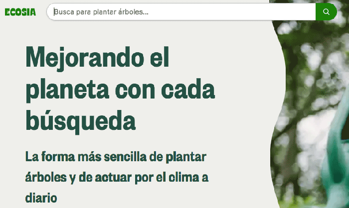 navegacion privada internet Ecosia