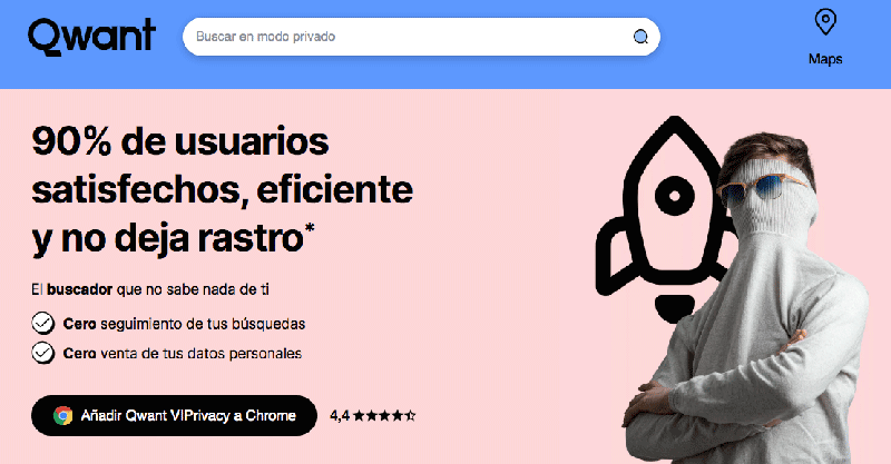 navegacion privada internet Qwant
