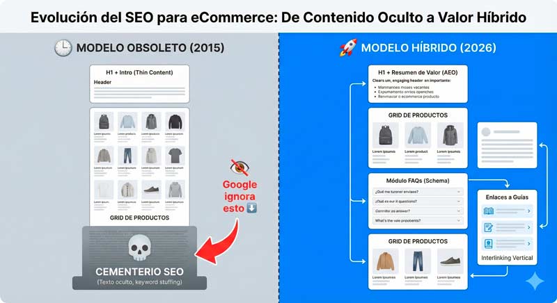 El fin del "Texto SEO" en el Footer: Guía de Categorías 2026